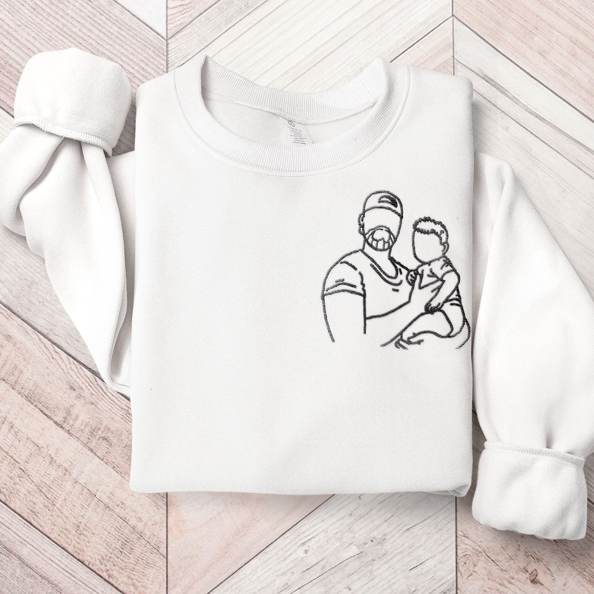 First Father's Day - Personalized Embroidered Sweatshirt