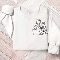 First Father's Day - Personalized Embroidered Sweatshirt