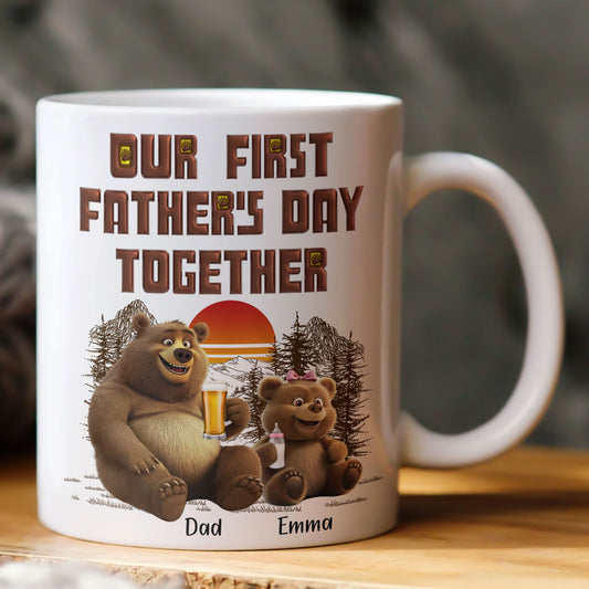 First Father's Day Together New Version - Personalized Mug