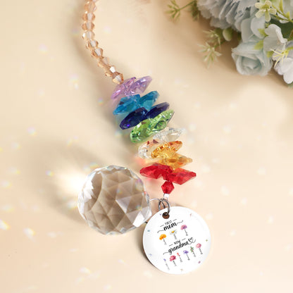 First Mom Now Grandma - Personalized Ball Prism Suncatcher