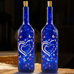 First Mom Now Grandma - Personalized Blue Bottle Lamp