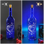 First Mom Now Grandma - Personalized Blue Bottle Lamp