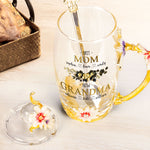 First Mom Now Grandma - Personalized Enamel Flower Tea Cup