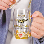 First Mom Now Grandma - Personalized Enamel Flower Tea Cup