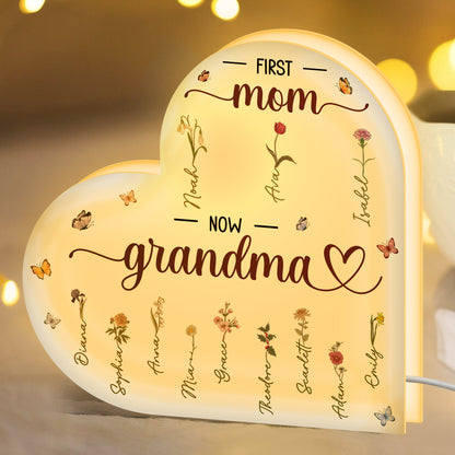 First Mom Now Grandma - Personalized Light Box