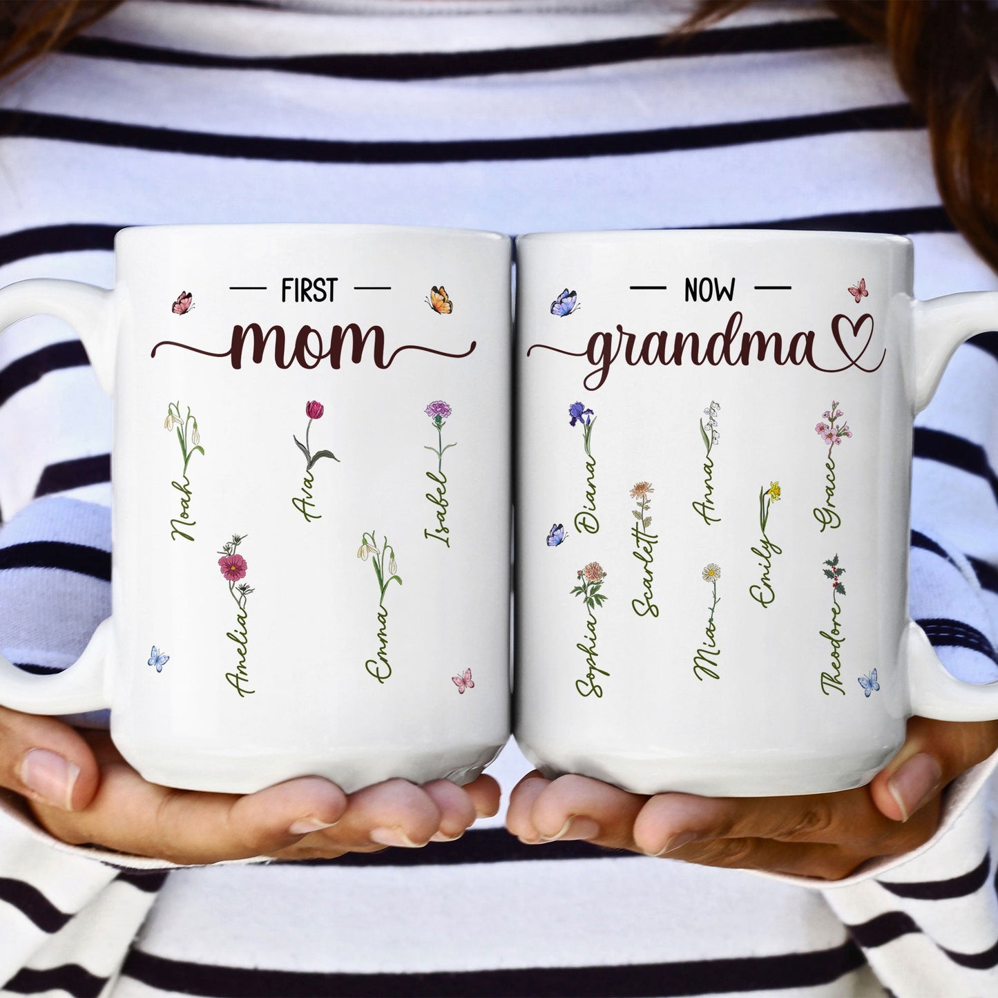 First Mom Now Grandma - Personalized Mug