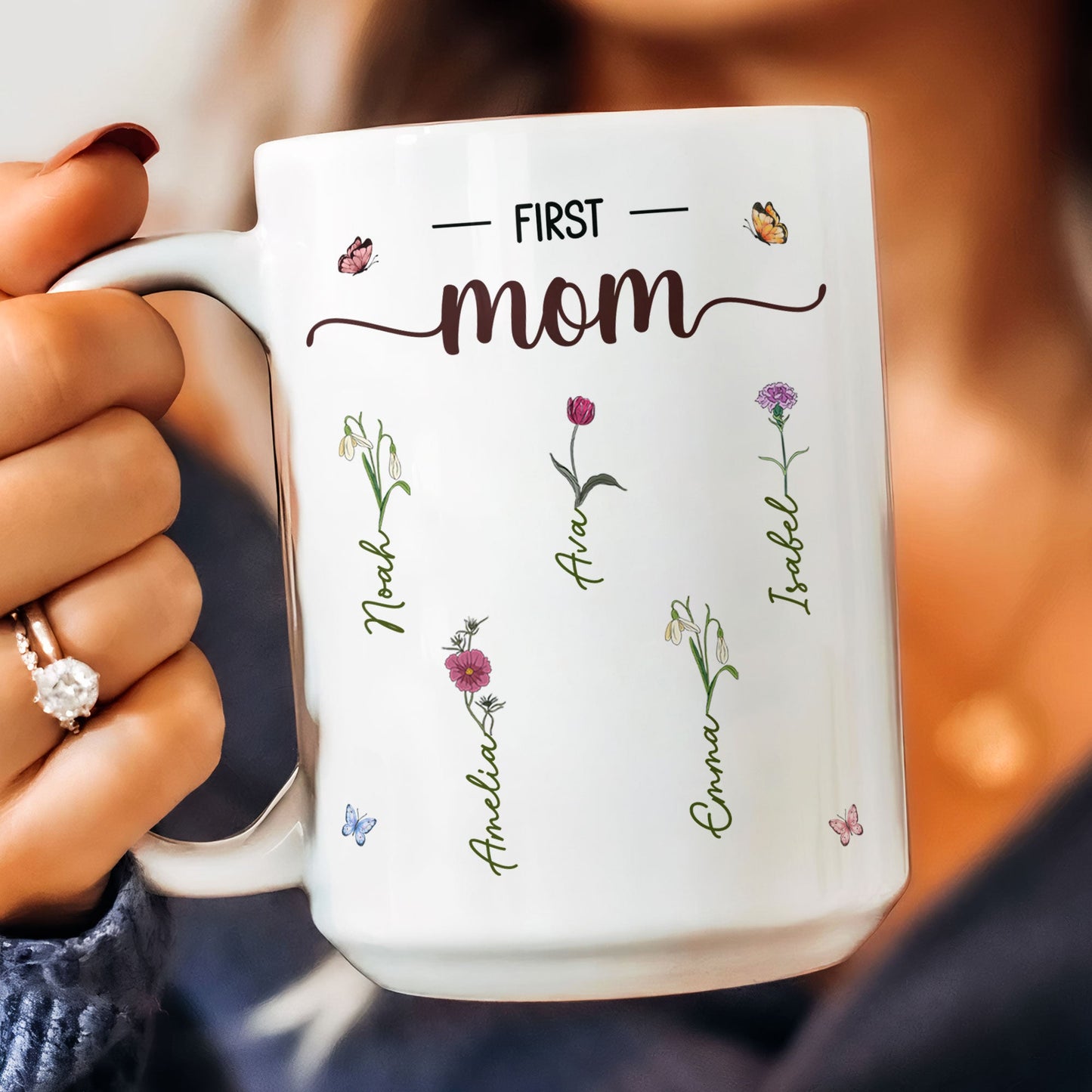 First Mom Now Grandma - Personalized Mug