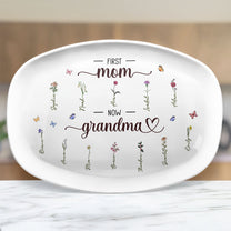 First Mom Now Grandma - Personalized Platter