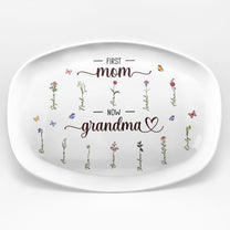 First Mom Now Grandma - Personalized Platter