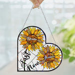 First Mom Now Grandma - Personalized Window Corner Suncatcher