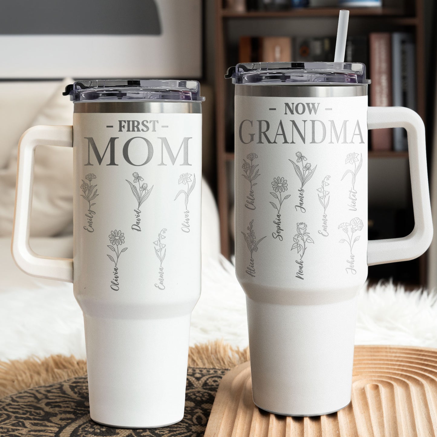 First Mom, Now Grandma - Personalized 40oz Tumbler