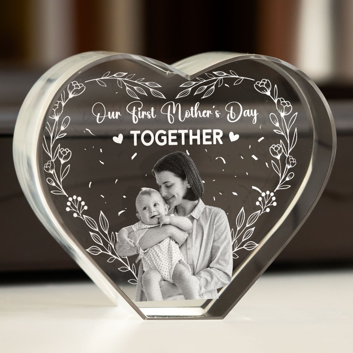 First Mother's Day Together - Custom 3D Crystal Photo