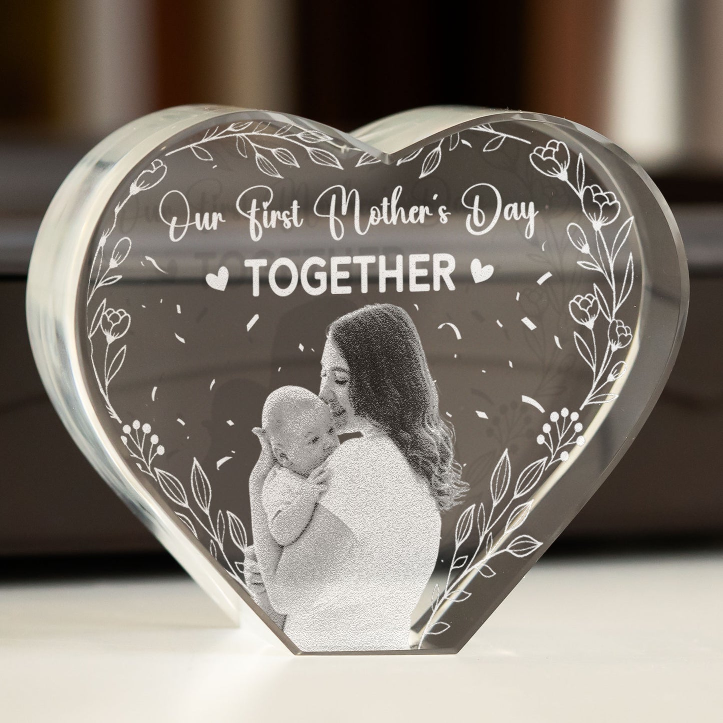 First Mother's Day Together - Custom 3D Crystal Photo