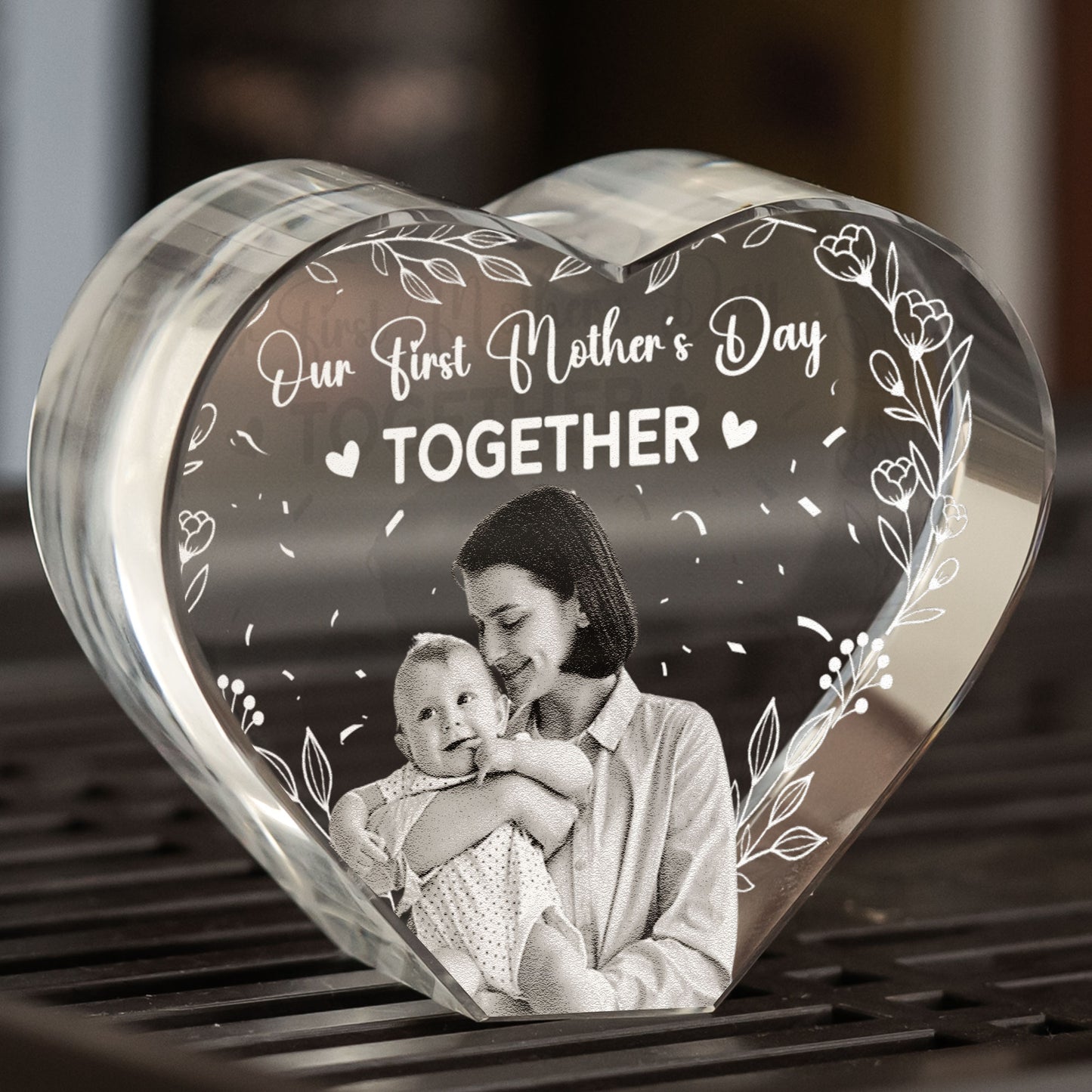 First Mother's Day Together - Custom 3D Crystal Photo