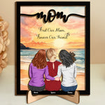 First My Mom Forever My Friend - Personalized Wooden Plaque