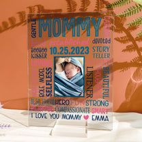 First Time Mom - Personalized Acrylic Photo Plaque