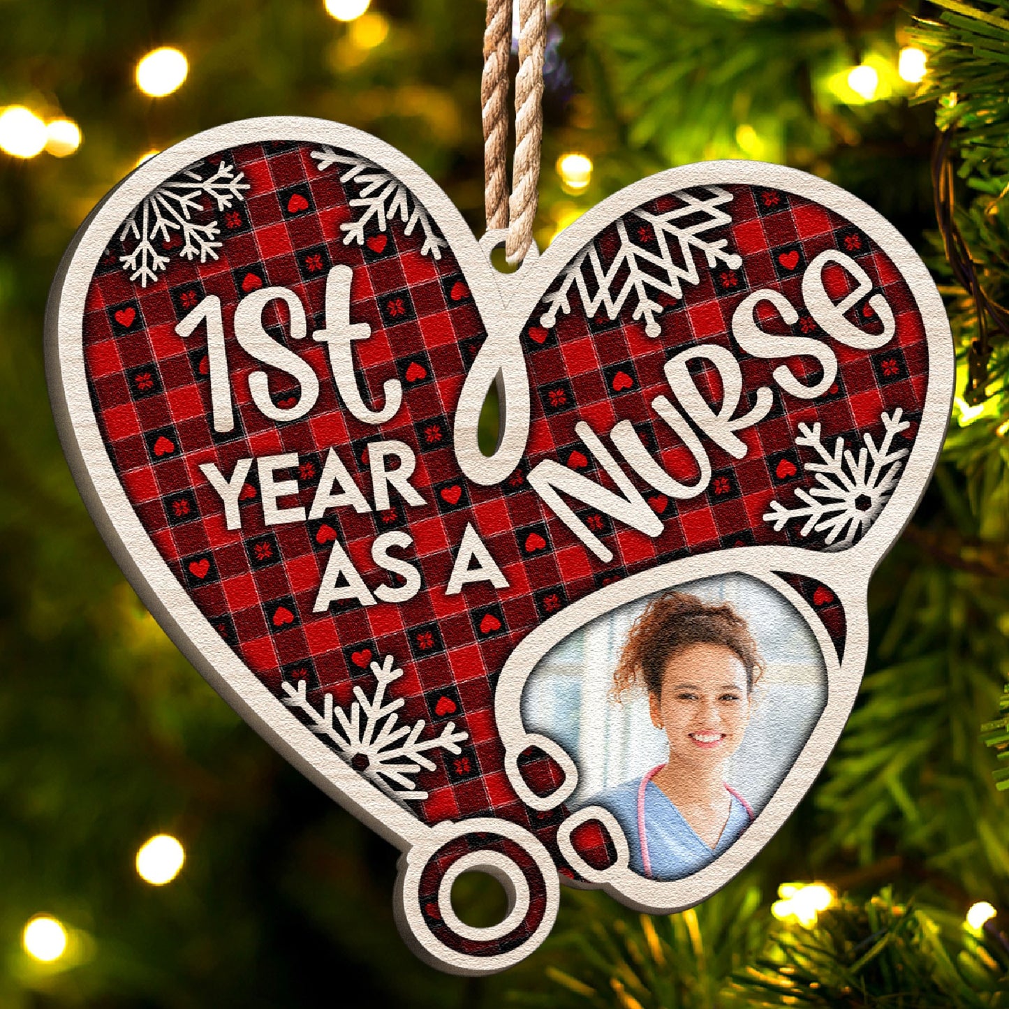 First Year As A Nurse - Personalized Wooden Ornament