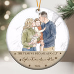 First-Christmas-As-A-Family,-Custom-Photo-Watercolor-Art-Personalized-Ornament-3