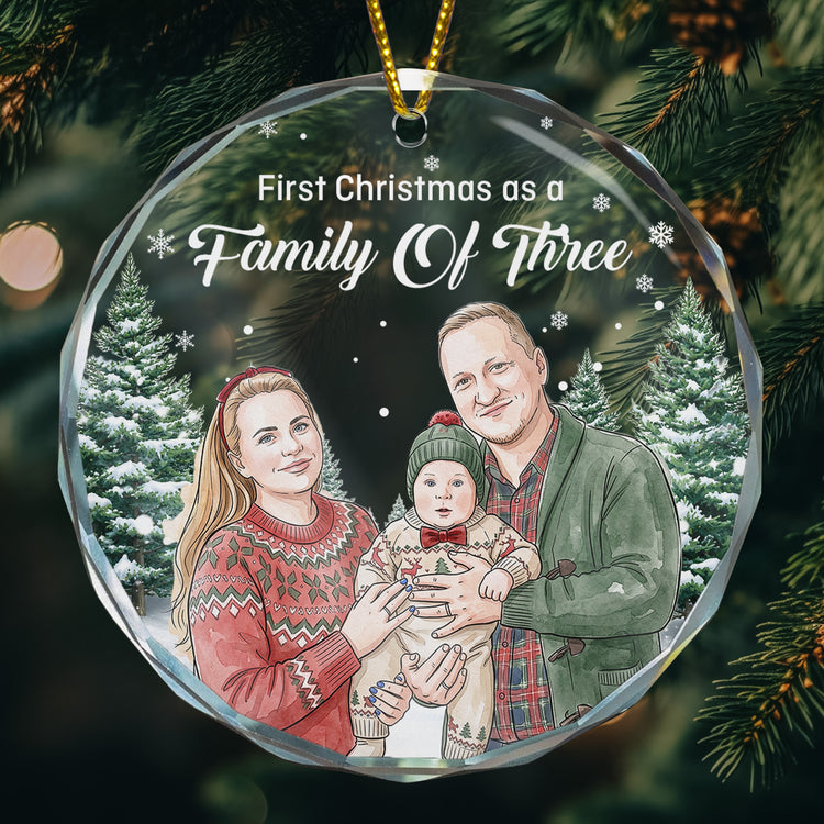 First-Christmas-As-A-Family-Of-Three-Four-Five-Custom-Photo-Watercolor-Personalized-Ornament-(1.2)