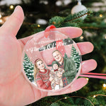 First-Christmas-As-A-Family-Of-Three-Four-Five-Custom-Photo-Watercolor-Personalized-Ornament-3