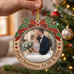 First-Christmas-As-Mr-&-Mrs-Custom-Photo-Snow-Globe-Ornament-Personalized-Ornament-4