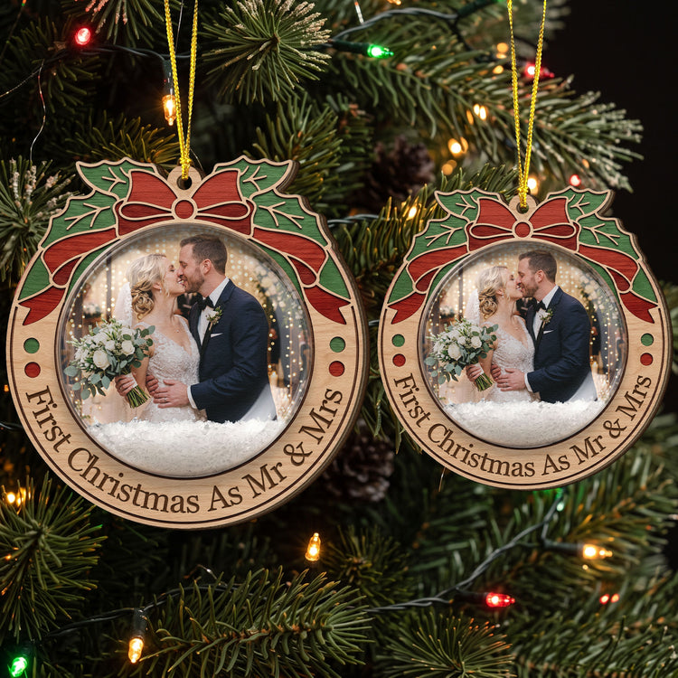 First-Christmas-As-Mr-&-Mrs-Custom-Photo-Snow-Globe-Ornament-Personalized-Ornament-5