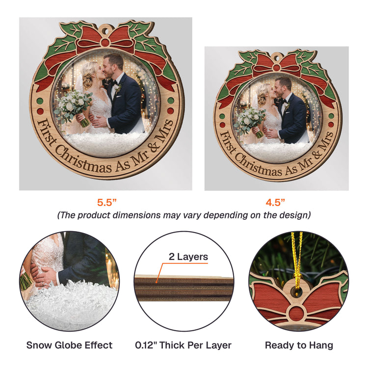 First-Christmas-As-Mr-&-Mrs-Custom-Photo-Snow-Globe-Ornament-Personalized-Ornament-6