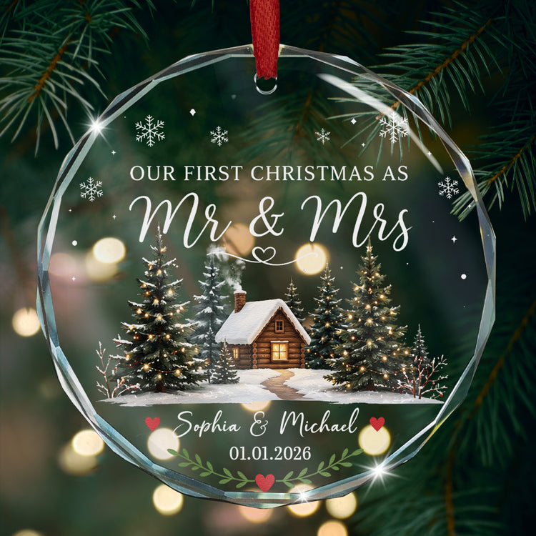 First-Christmas-Married-Mr-&-Mrs-Gifts-For-Newlywed-Couples-Personalized-Ornament-3