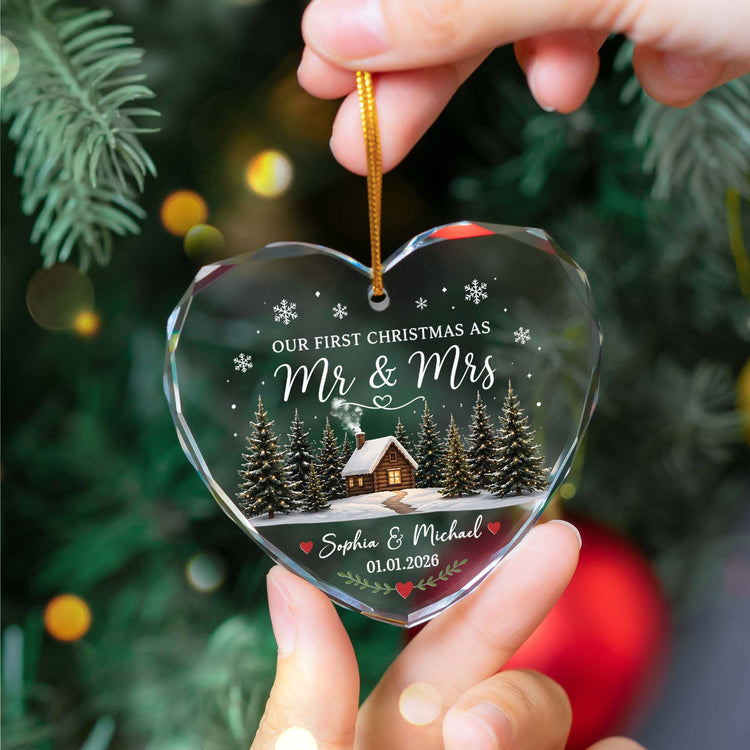 First-Christmas-Married-Mr-&-Mrs-Keepsake-For-Newlywed-Couples-Personalized-Ornament-6