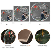 First Christmas Together Couple Ornament New Version - Personalized Acrylic Photo Ornament