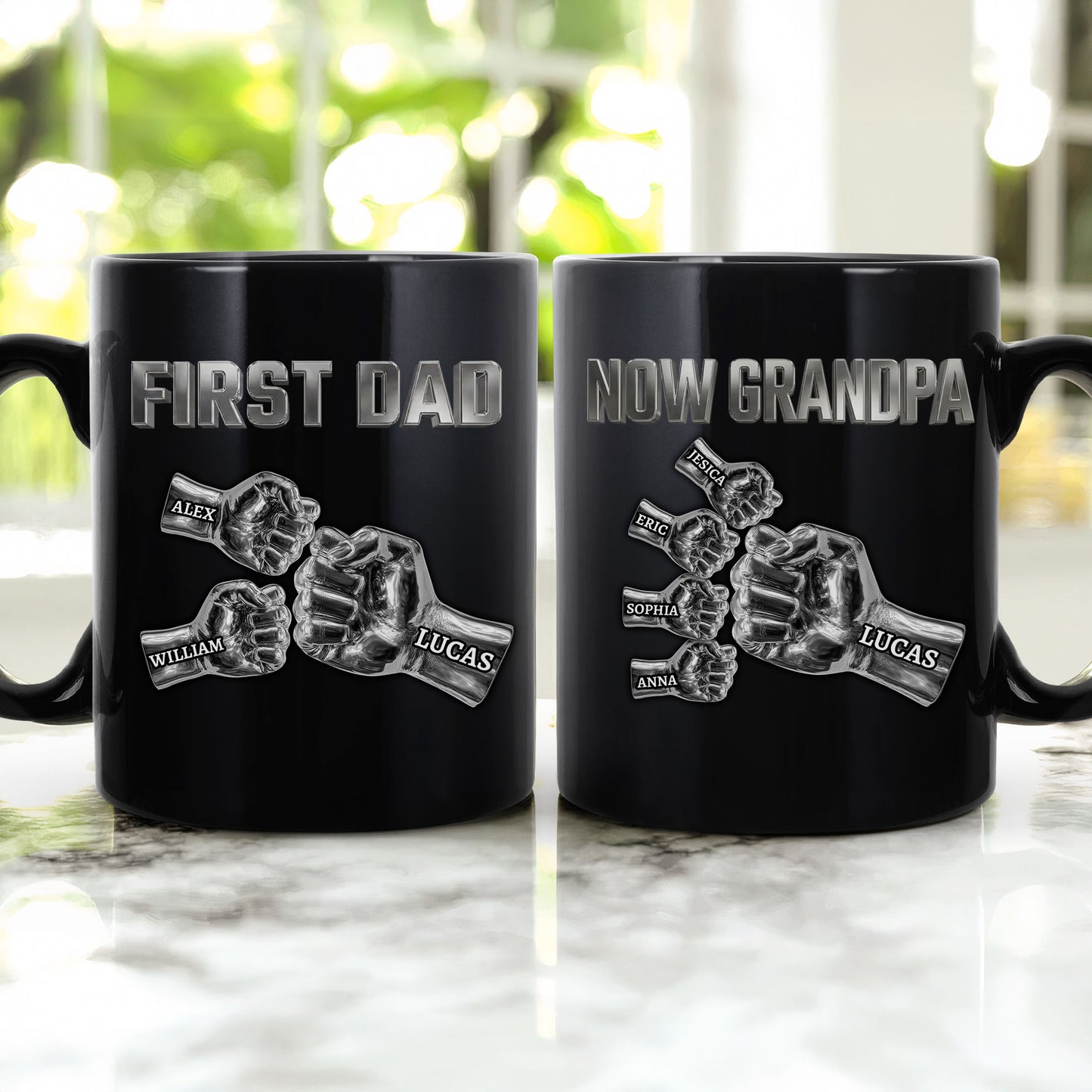 First-Dad,-Now-Grandpa-Metal-Style-Personalized-Mug-1