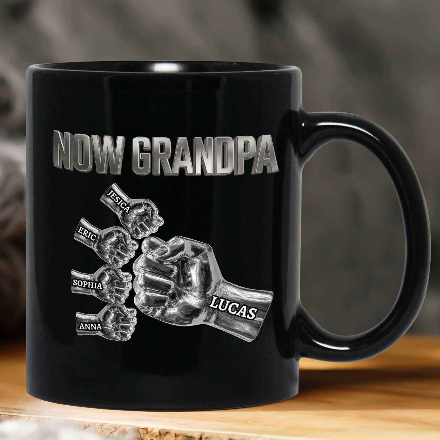 First-Dad,-Now-Grandpa-Metal-Style-Personalized-Mug-2