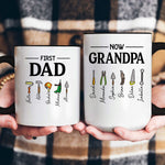 First-Dad-Now-Grandpa-Mug-With-Kids'-Names,-Daddy-Papa-Garage,-New-Grandpa-Father's-Day-Gifts-Personalized-Mug-8