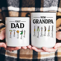 First-Dad-Now-Grandpa-Mug-With-Kids'-Names,-Daddy-Papa-Garage,-New-Grandpa-Father's-Day-Gifts-Personalized-Mug-8