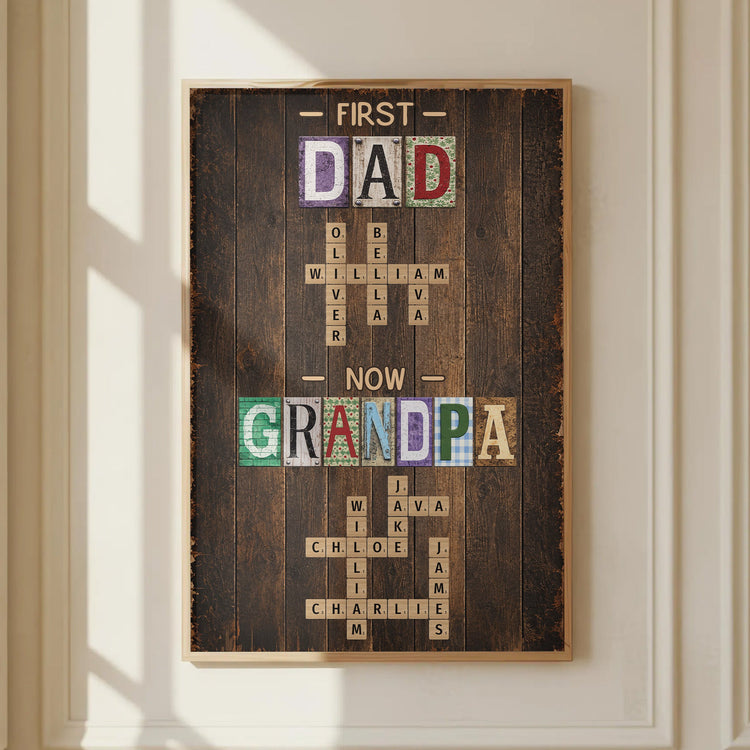 First_Dad_Now_Grandpa_Names_Crossword_Personalized_Poster_1