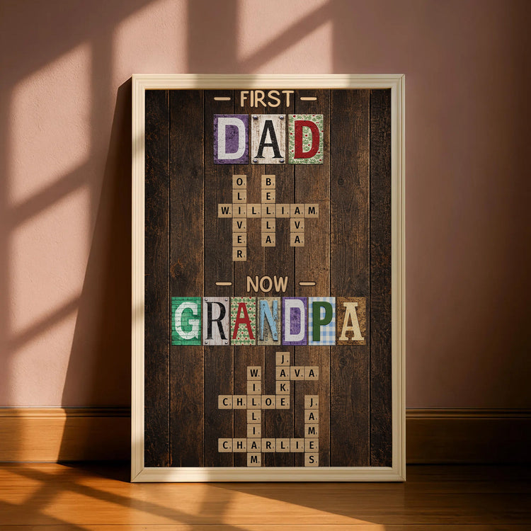 First_Dad_Now_Grandpa_Names_Crossword_Personalized_Poster_3