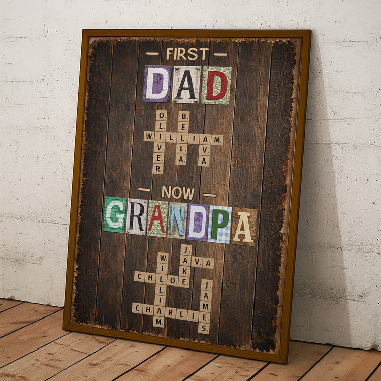 First_Dad_Now_Grandpa_Names_Crossword_Personalized_Poster_4