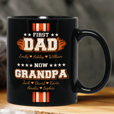 First Dad Now Grandpa - Personalized Mug