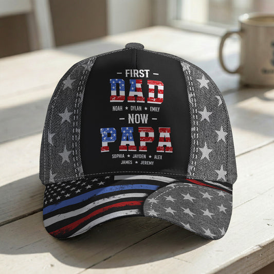 First-Dad-Now-Papa-Usa-250Th-Birthday-Personalized-Cap-1