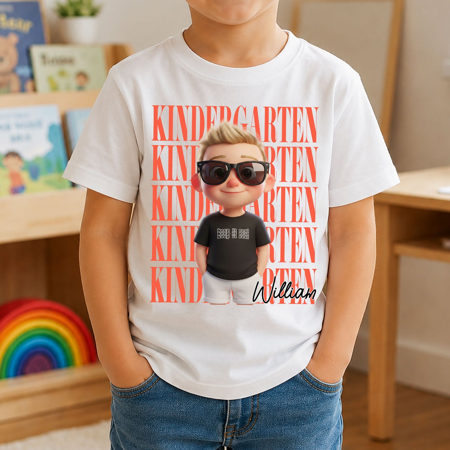 First-Day-Of-School-Custom-Cartoon-Style-Personalized-Shirt-1