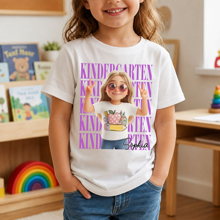 First-Day-Of-School-Custom-Cartoon-Style-Personalized-Shirt-2