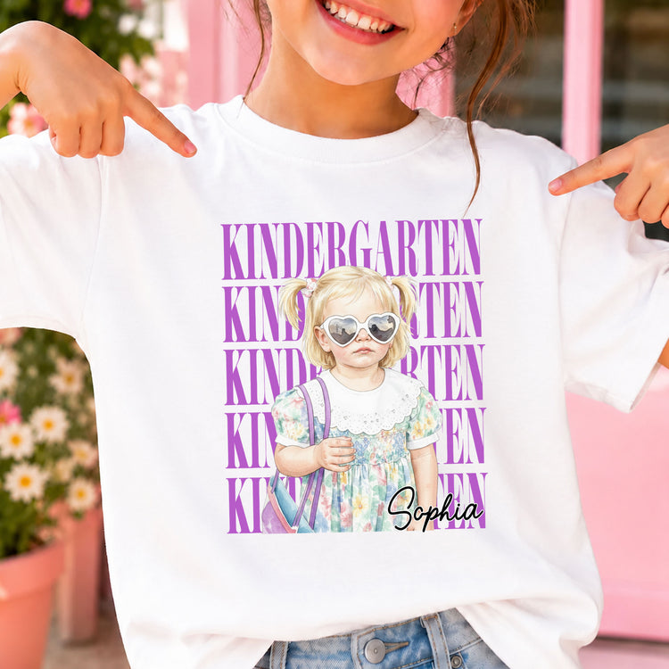 First-Day-Of-School-Custom-Photo-Watercolor-Style-Personalized-Shirt-3