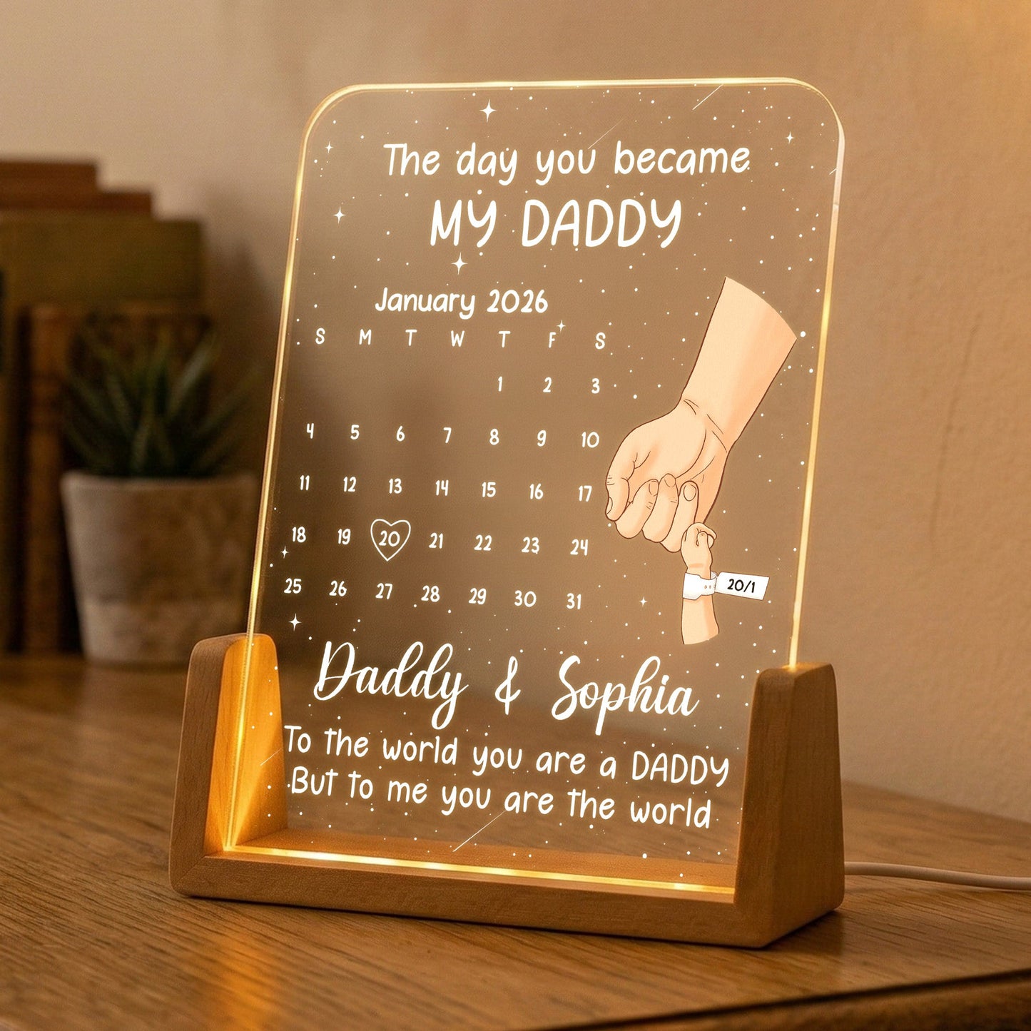 First_Father_s_Day_Gift_The_Day_You_Became_My_Daddy_Custom_Calendar_Personalized_Night_Light_4