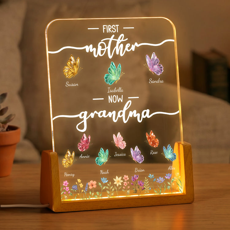 First-Mom-Now-Grandma-Custom-Grandkids-Butterfly-Personalized-Night-Light-1