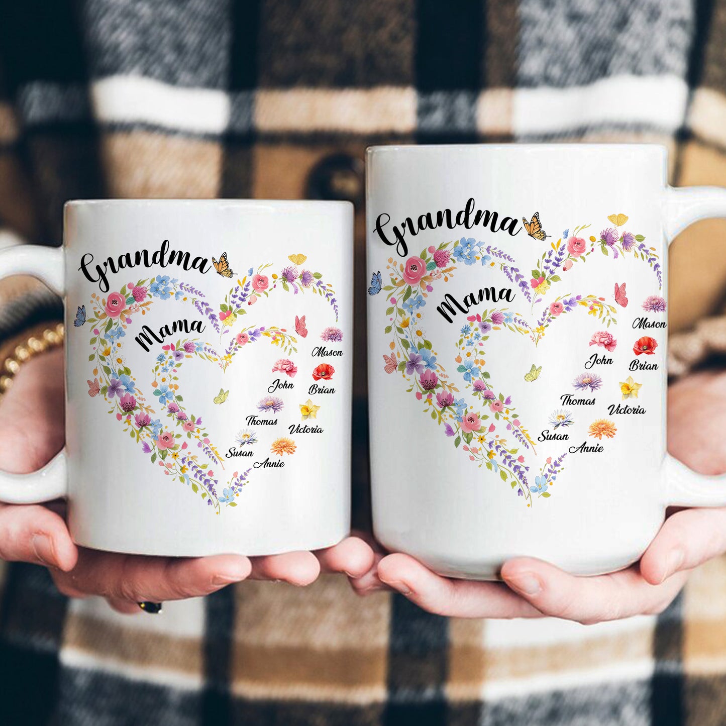First-Mom-Now-Grandma-Heart-Flower-With-Kids'-Names-&-Birth-Flower-Personalized-Mug-5