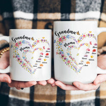 First-Mom-Now-Grandma-Heart-Flower-With-Kids'-Names-&-Birth-Flower-Personalized-Mug-5
