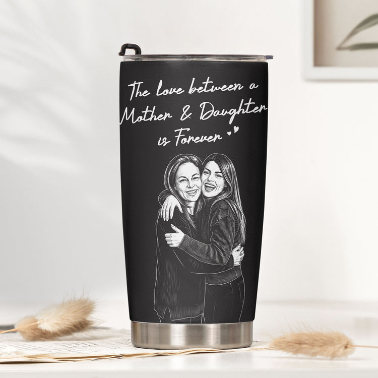 First-My-Daughter-Custom-Photo-Sketch-Line-Art-Gift-For-Her-Personalized-Tumbler-2