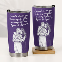 First-My-Daughter-Custom-Photo-Sketch-Line-Art-Gift-For-Her-Personalized-Tumbler-3