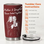 First-My-Daughter-Custom-Photo-Sketch-Line-Art-Gift-For-Her-Personalized-Tumbler-5