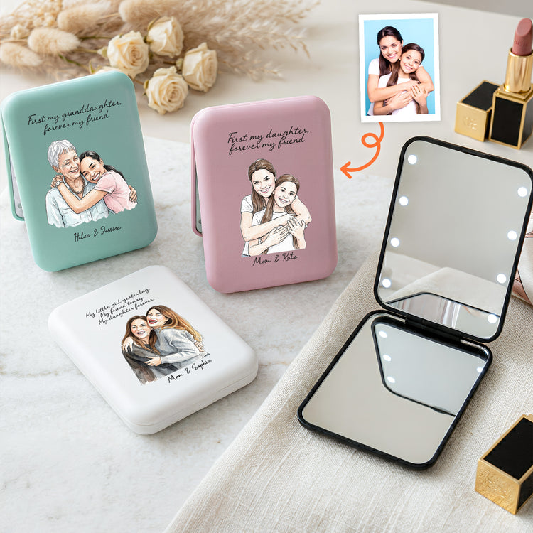 First-My-Daughter-Custom-Photo-Watercolor-Art-Gift-For-Her-Personalized-Mirror-1